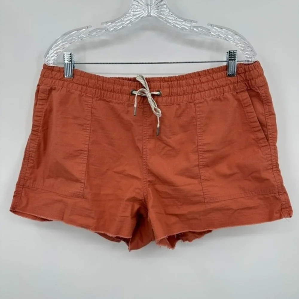 Vuori Womens XL Vintage Ripstop Shorts Cinnamon Orange Organic Cotton - Picture 1 of 8